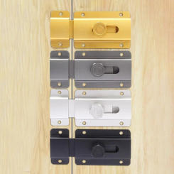 Creative Aluminum Alloy Door Latch Hardware Anti-theft Security Bolt Latch Durable Door Hasps Lock Cabinet