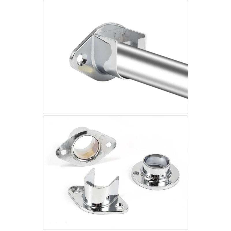 Description Picture 3 of itemC7AD Closet Rod Sockets Wardrobe Bracket for Curtain Closet Rod Flange Socket set