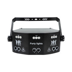 15 EYE DJ Disco Beam Laser Strobe Light Projector LED DJ Disco Party Lighting With Remote Control fo Party Xmas Holiday Wedding