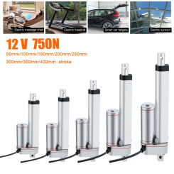DC 12V 750N Linear Actuator 50mm 100mm 150mm 200mm 250mm Stroke Linear Drive Electric Motor Linear Motor Controller 10mm/s Speed