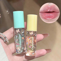 Water Light Lip Gloss Moisturizing Shimmer Transparent Jelly Mirror Lip Glaze Crystal Clear Hydrating Lip Plumping Gloss Makeup