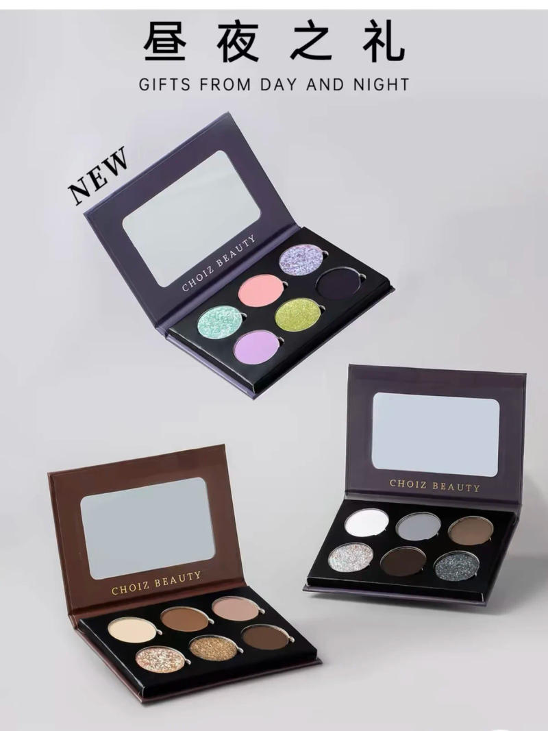 Description Picture 3 of itemCHOIZ BEAUTY 6 Color Eyeshadow Green Chameleon Butterfly Matte Platte Shimmer Shining Eye Shadow Black Halloween Gothic