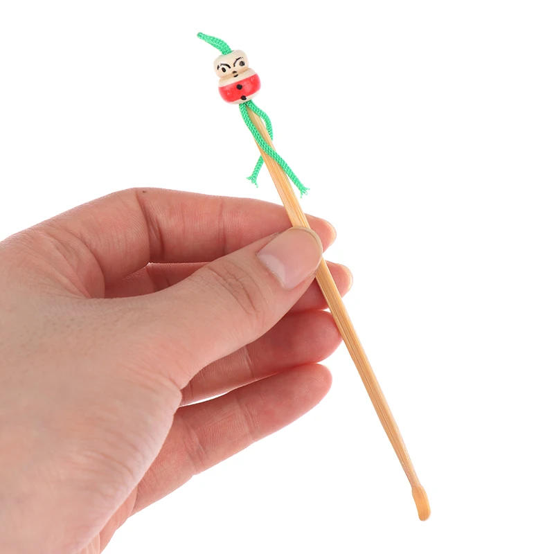 Description Picture 2 of item10Pcs Mini Doll Earpicks Wood Bamboo Ear Picks Wax Remover Cleaner Ear Care Tool