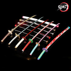 Katana Demon Slayer Sword Metal Simulation Katana Kimetsu No Yaiba Anime Manga Toys Real Katana Swords Sword Bedroom Decor