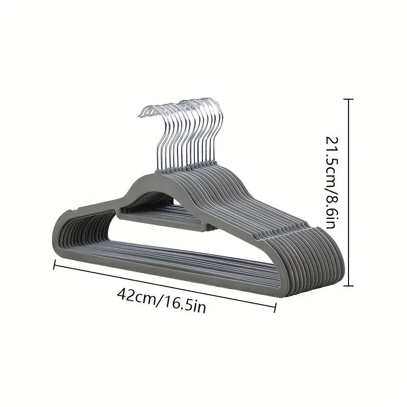 Description Picture 2 of item10 Pieces of Anti Slip Hangers High-end Velvet, Space Saving Wardrobe Organizer for Organizing Special Household Hanging Clothes