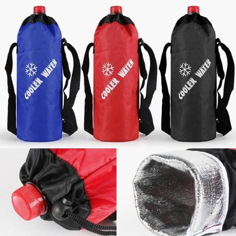 Description Picture 2 of item1PC Drawstring Water Bottle Pouch High Capacity Insulated Cooler Bag Outdoor Traveling Camping Hiking Water Bags