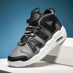Autumn new high top men's shoes lightweight plus size 47 basketball shoes air cushion shock-absorbing casual sports shoes winter