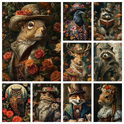 5D DIY Diamond Painting Animals Cross Stitch Kit  Embroidery Mosaic Art Picture of Rhinestones Mosaic Embroidery Kits Wall Decor