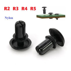 Black Nylon Rivet Press Type Black Plastic R-Shaped Rivet Nylon PC Board Plastic Buckle R2/R3/R4/R5