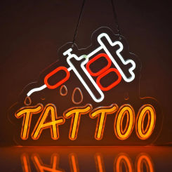 Tattoo Led Neon Sign USB Powered Dimmable Neon Light For Wall Decor Bedroom Shop Beauty Salon Decor Birthday Handmade Art Gift