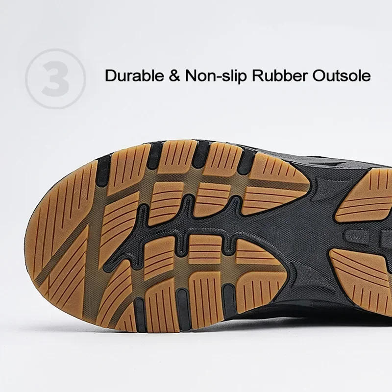 Description Picture 5 of itemMen Snow Boots Long Plush Ankle Boots Unisex Outdoor Casual Sneakers Big Size Warm Fur Winter Men Shoes Durable Non-slip Boots