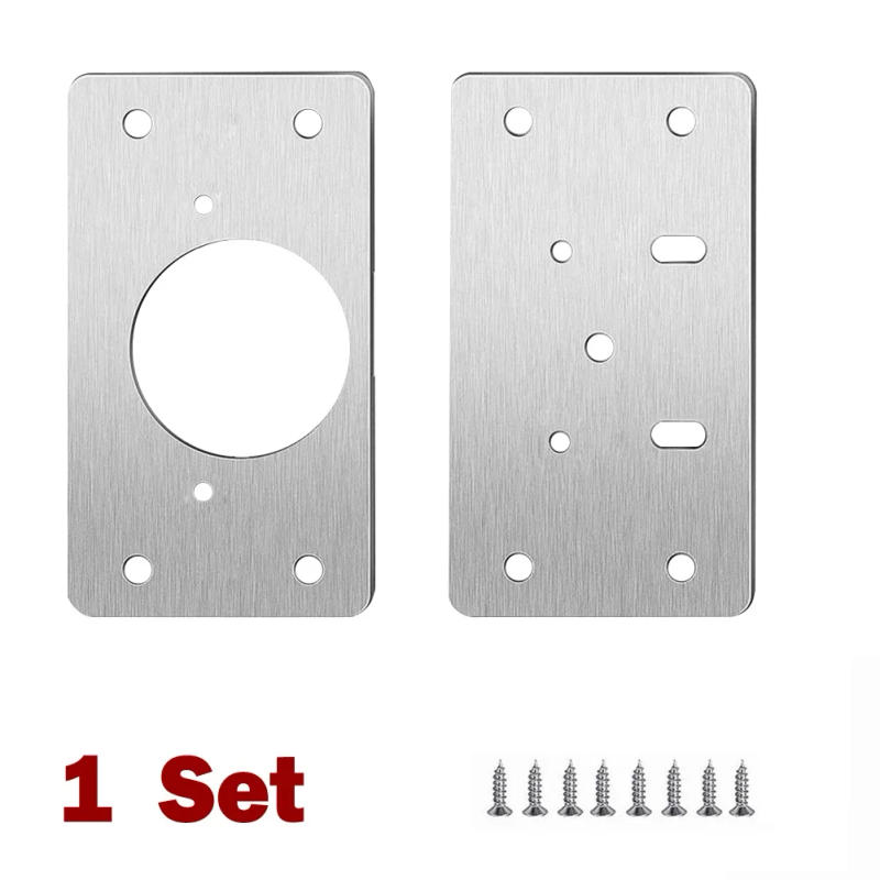 Description Picture 4 of item10Pair  Cabinet Hinge  Repair Tool  Stainless Steel  Door Hinge  Mounting Plate With Holes Close Hinges Kitchen Cupboard Fixing