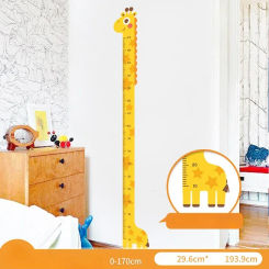 170cm Cartoon Animal Height Measure Wall Sticker Wallpaper for Kids Room Nursery Child Growth Ruler Growth Chart Wall Decoration