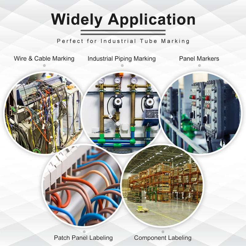 Description Picture 4 of item1PK M21-375-595/M21-750-430/M21-750-7425 Black on WhiteCompatible BRADY BMP21 PLUS Handheld Label Printer Self-Laminating Vinyl