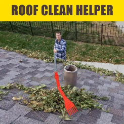 Gutter Rake From Ground Gutter Cleaning Tools Rotatable Handle Small Rake Rain Gutter Cleaning Tool for Roofs Gutters and