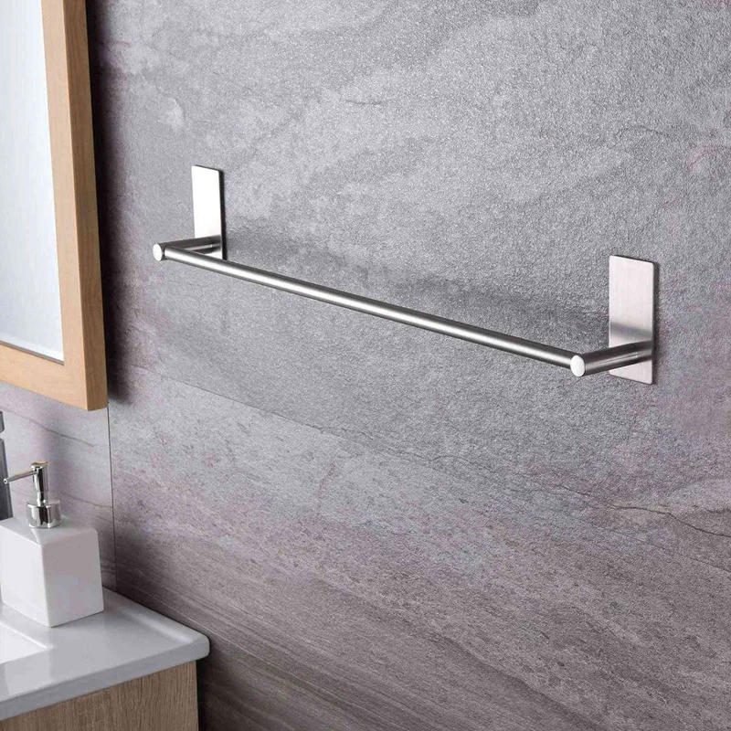 Description Picture 6 of itemTowel Bar 16-Inch Bathroom Self Adhesive Towel Holder Stick On Wall Stainless Steel Sticky Hanger
