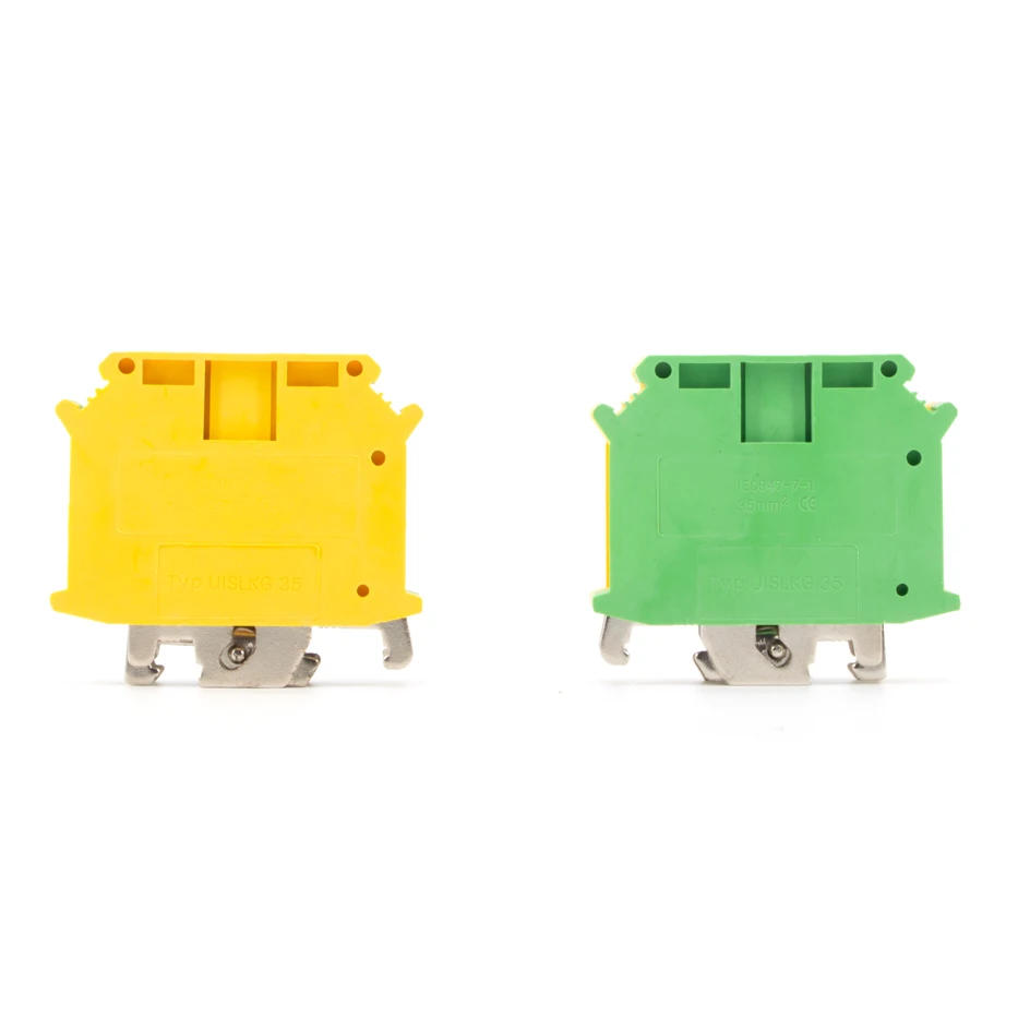 Description Picture 3 of item1 Pcs UISLKG-35-PE Din Rail Terminal Blocks Ground  Earth Universal Class Connector Screw Terminal Block UISLKG35 UISLKG 35 PE