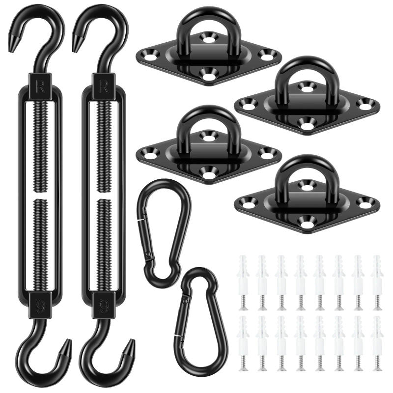 Description Picture 4 of item40PCS/Set M6 Awning Attachment Set Heavy Duty Sun Shade Sail Stainless Steel Hardware Kit for Garden Sail Fixing Accessories