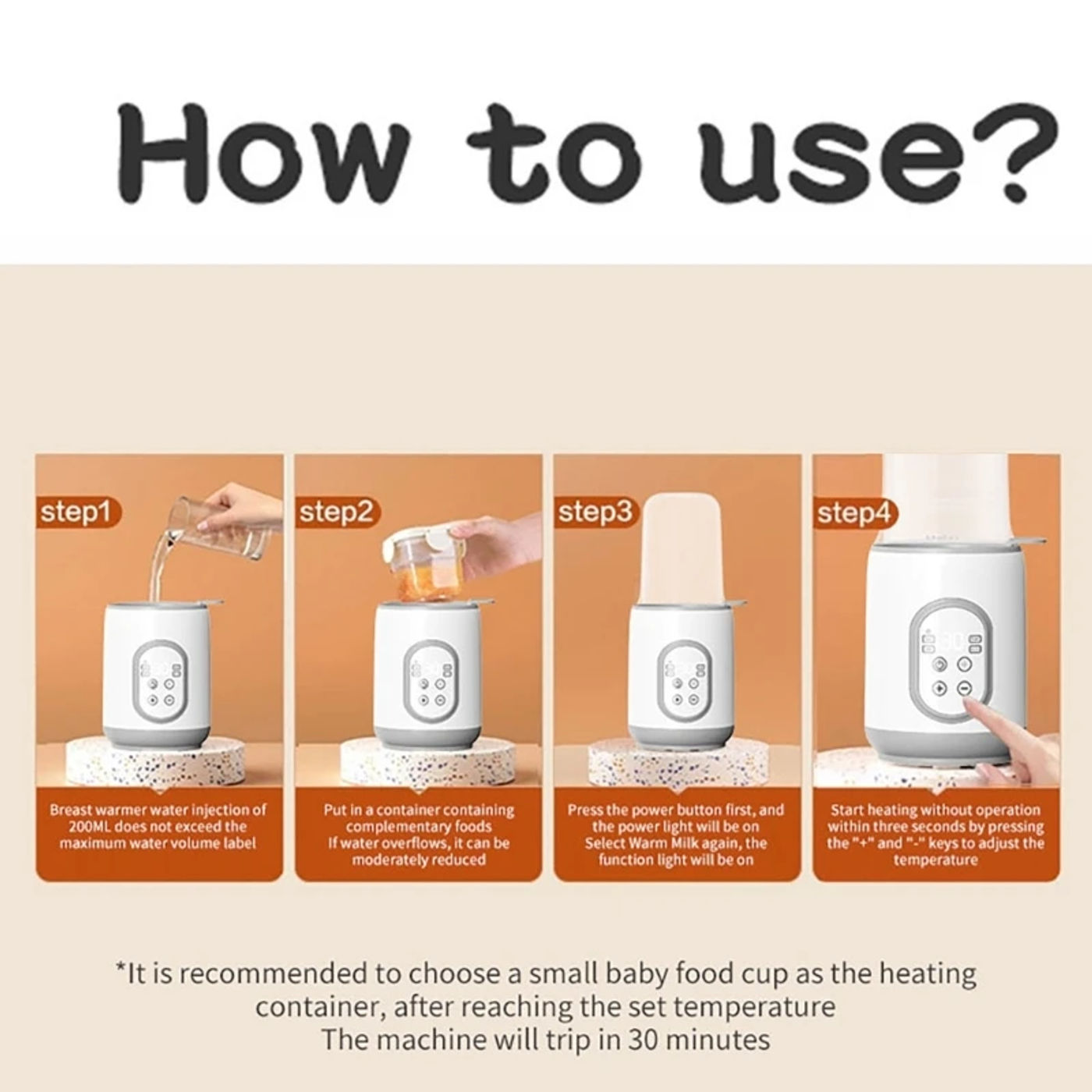 Description Picture 6 of itemEasy to Use Baby Milk Warmer Safe & Efficient Baby Feed Warmer with Precise Heating & Safety Features for Home & Travel A2UB
