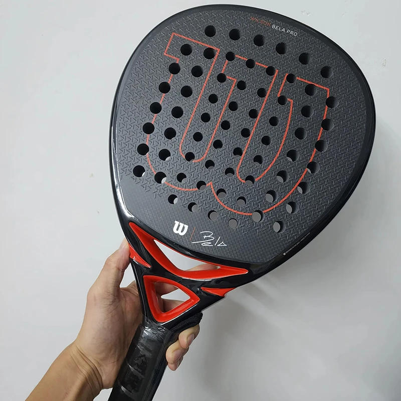 Description Picture 6 of itemWilson Professional Tennis Rackets Carbon Fibre Surface Diamond Shape with Eva Memory Flex Foam Core Padel Tennis Racquets