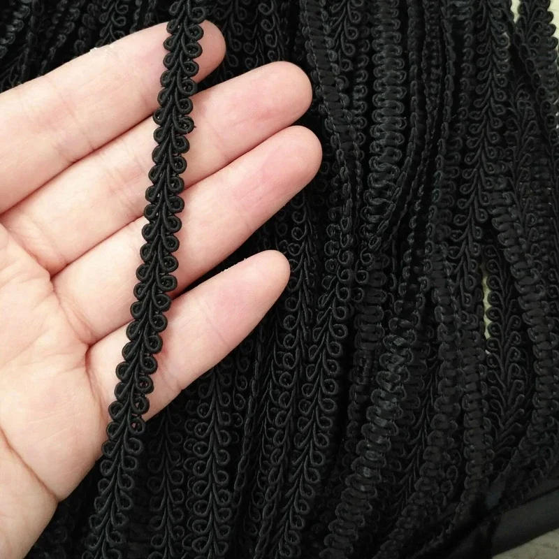 Description Picture 4 of item40 Meter 8mm Gold Lace Trims Knitted Ribbon Tapes Sewing Piping for Cosplay Clothes Handmade Accessories DIY Crafts Trimming