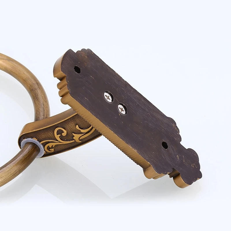 Description Picture 4 of itemRetro Brass Towel Ring Hand Towel Holder for Bathroom Hand Towel Racks Wall Mount Bathroom Hardware Simple Towel Hanger