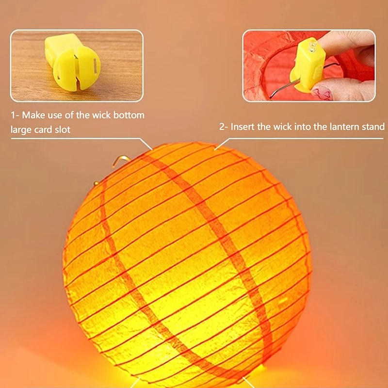 Description Picture 4 of item10Pcs LED Paper Lantern Wicks Balloons LED Light Electronic Battery Operated Miniature Lights Wedding Birthday Party Decoration