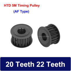 1PCS HTD 5M Timing Pulley 20 Teeth 22 Teeth Width 11/16/21/27mm Black Steel Synchronous Belt Wheel Bore 5mm-20mm Gear Pulley