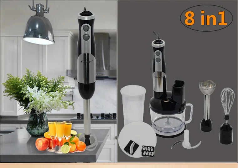 Description Picture 3 of itemElectric Stick Hand Blender 8 in 1 Handheld Mixer 700W 220V Stainless Steel Blade Vegetable Meat Immersion Egg Whisk Juicer