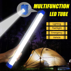 LED Rechargeable Lamp Flashlight Tube USB 5V Emergency Light Camping Magnetic Portable Lightinging Night Market Outdoor Vehicle