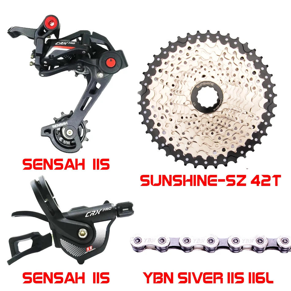Description Picture 3 of itemSENSAH CRX Pro 11 Speed Trigger Shifters + Rear Derailleurs 46T YBN X10 Chain Groupset Bicycle Accessories Chains and Cassett