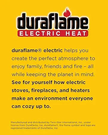 Description Picture 3 of itemFreestanding Electric Fireplace Stove Heater with 3D Flame Effect for 1,000 Sq. Ft. Room, Black