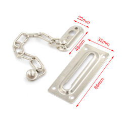 1PC Stainless Steel New Silver Door Chain Lock Safety Guard Security Lock Cabinet Locks +Screws