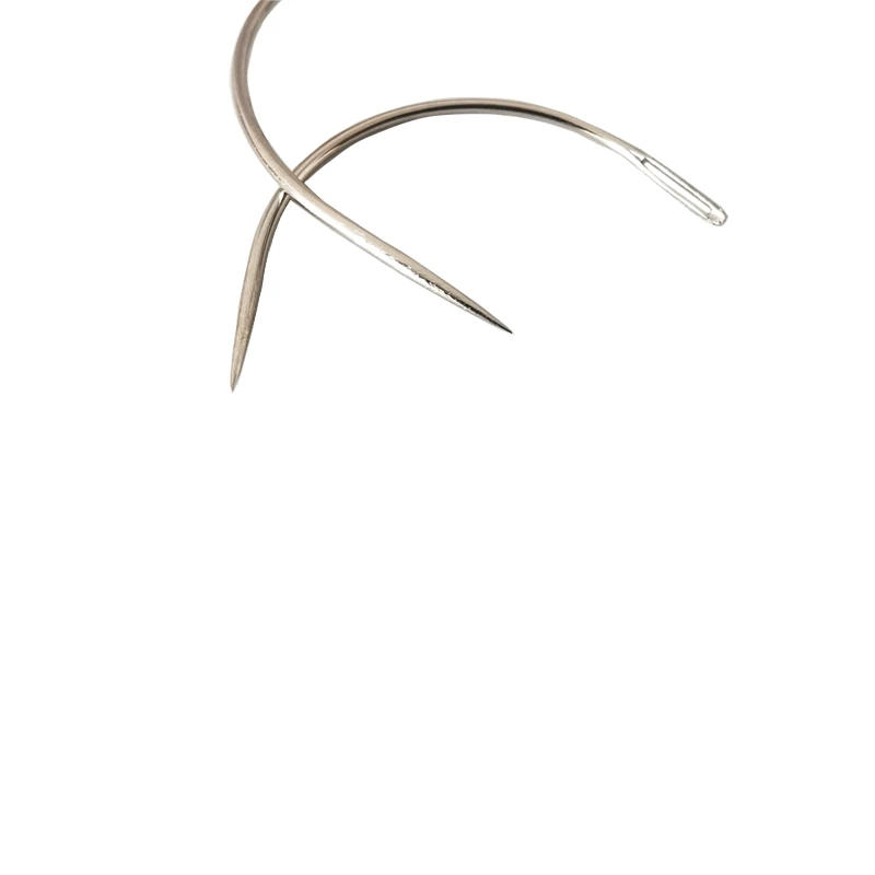 Description Picture 6 of item7Pcs/set Stainless Hand Repair Sewing Needles Threader Sail Carpet Leather Curved Canvas Leathercraft Handwork DIY Tools