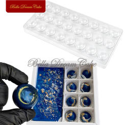 24 Hole Hemisphere Shape Bonbon Chocolate Mold Dessert Plastic Candy Mould DIY Valentine's Day Cake Decorating Tools Bakeware