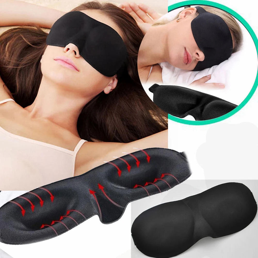 Description Picture 6 of item1Pcs 3D Sleep Mask Natural Sleeping Eye Mask Eyeshade Cover Shade Eye Patch Women Men Soft Portable Blindfold Travel Eyepatch