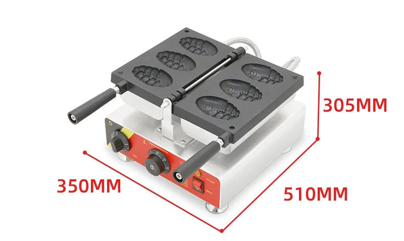 Description Picture 2 of itemSnack Machines Corn Shape Mini Waffle Maker Maize Bread Baking Tool Electric 3 pcs Corn Shape Waffle Maker