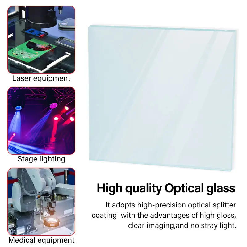 Description Picture 4 of item30X30X1.1mm 50R/50T Optical Laser Len Optical Beam Splitter Plate For Teaching Light Camera Laser Spectrum Analysis Instruments