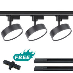 2 Wires Set LED Track Light 18W 12W 9W 7W Black Aluminum High Brightness Track Lighting Rail Spot Led For Home Kitchen Clothing