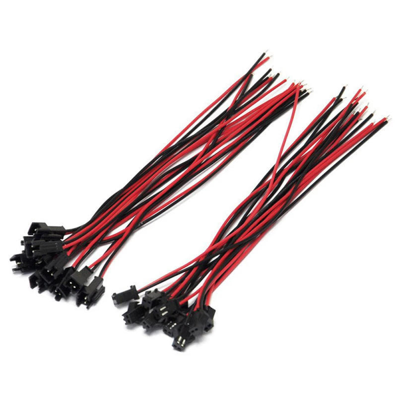 Description Picture 3 of item5 10 20 Pairs 15CM JST SM 2 Pin Plug Male Female Wire Connector Terminal Line Cable Pigtail Plug for LED Strip Light Tape Lamp