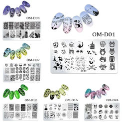 Lace Flowers Nail Stamping Plates Mandala Geometric Nail Art Stamp Templates Polish Printing Stencils Manicure Tools