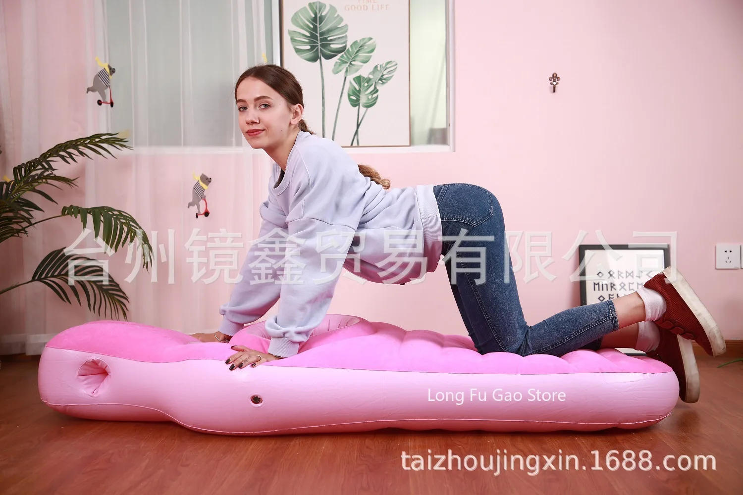 Description Picture 5 of itemYoga Mat for Pregnant Women Comfortable Flocking PVC Inflatable Mattress with Hole Exercise Home Sports Gym Fitness Pilates Pads