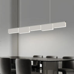 Modern Long Strip Led Pendant Light Minimalism Dining Room Table Chandelier Lighting Lustre Restaurant Kitchen Bar Hanging Lamps