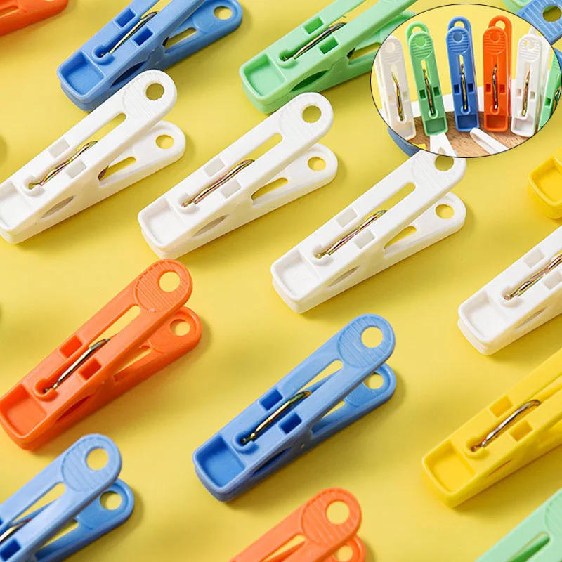 Description Picture 2 of item10/5Pcs Plastic Clothespins Colorful Clothes Pegs Laundry Hanging Pin Clips Household Clothespins Socks Underwear Rack Holder