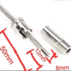 LUJINXUN Custom made J Type Spring Shielded Wire Thermocouple Sensor M12 3m wire 8mm probe's diameter 3pcs