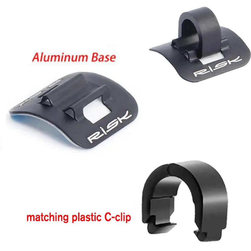 Description Picture 4 of itemRISK 1/5/10pair Bicycle Frame C-clips Clamps Housing Guide with Adhesive Seat MTB Road Bike Fixed Brake Shift Cables Buckle