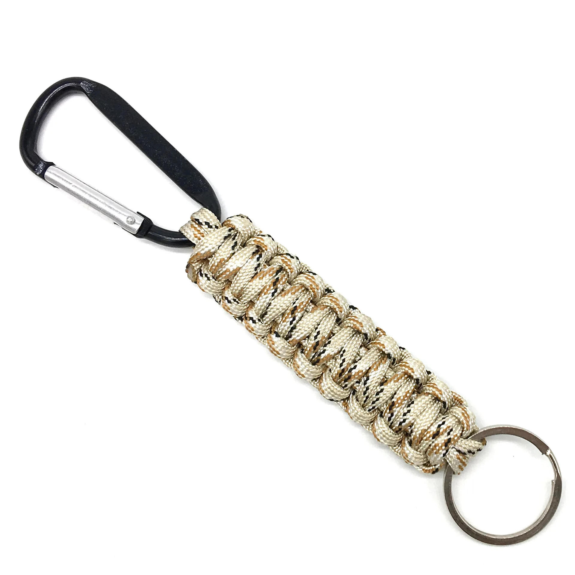 Description Picture 2 of itemOutdoor Keychain Carabiner Clip Military Paracord Braided 7-Core Rope Emergency Knot Camping Hiking Key Ring Survival Tools