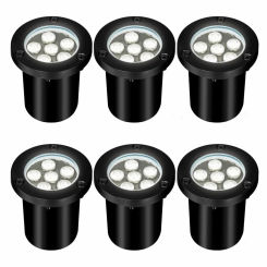 LED Landscape Light 6W Outdoor Underground Light IP68 Waterproof Cool White Outdoor Recessed Spot Light Garden Deck Step Floor