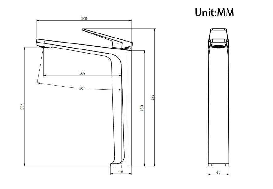 Description Picture 6 of itemModern Fashion Design Brushed Gold Countertop Basin Sink Faucet Hot & Cold Water Mixer Metal Tap Bathroom Decorating Accessories