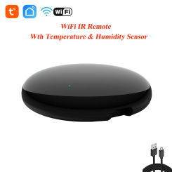 Tuya WiFi Smart IR Blaster Remote with Temperature Humidity Sensor for Air conditioner TV Work with Smart Life Alexa Google Home